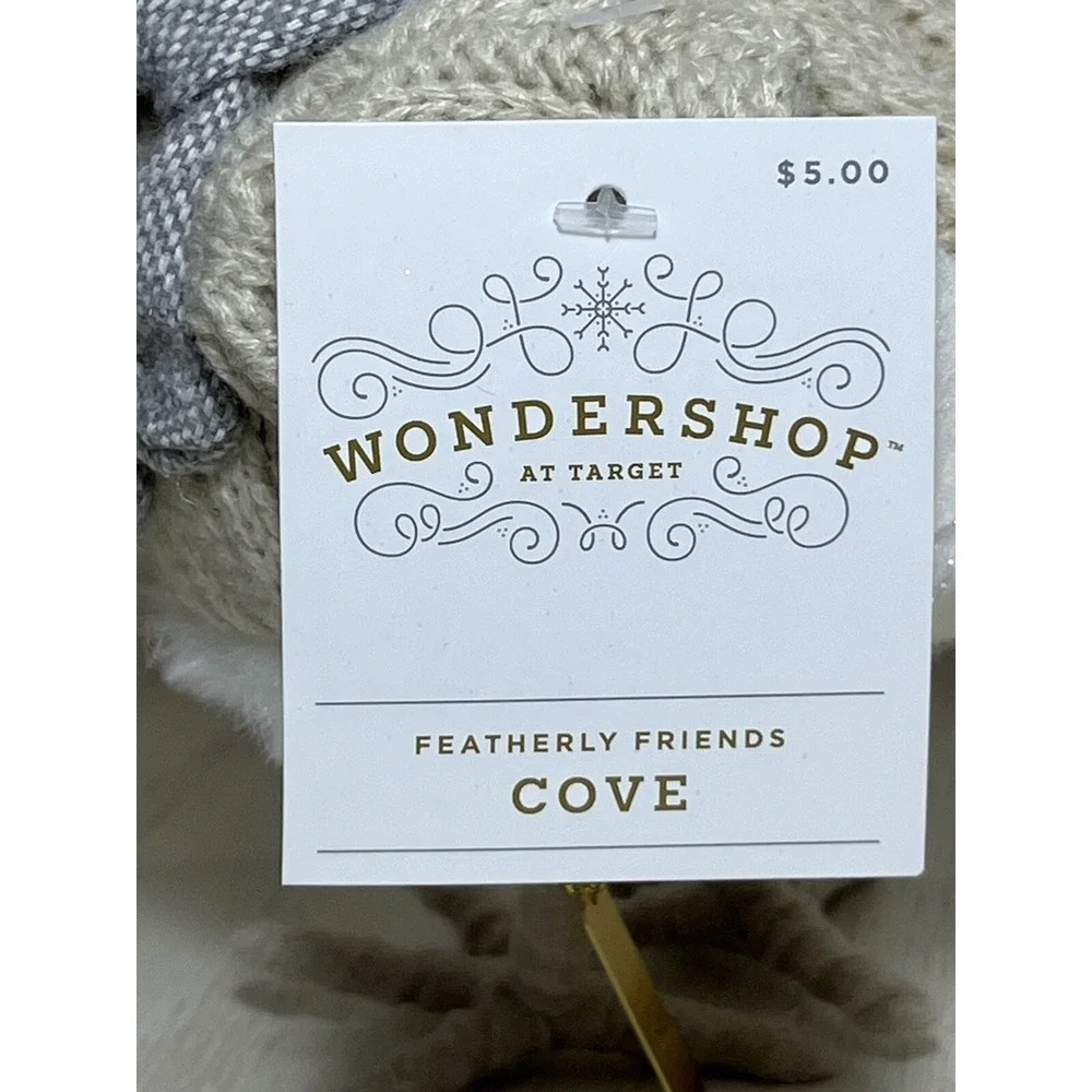 Wondershop Featherly Friends Cove Bird Figure Beige sweater Hat Gray scarf 2023